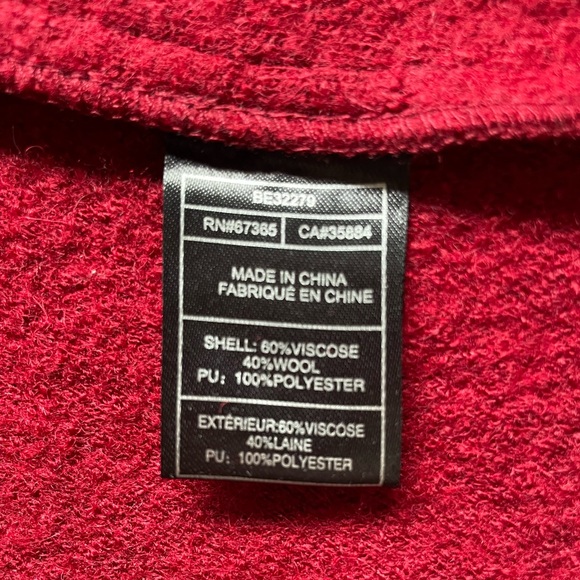 BB Dakota Red Boiled Wool Sweater - Picture 4 of 4